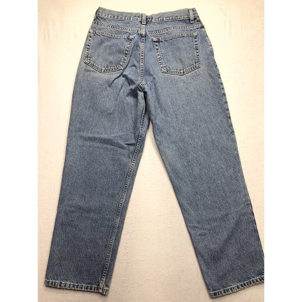 90s J CREW Jean Men 32x30 Acid Light Wash Relaxed fit Straight Leg USA Made